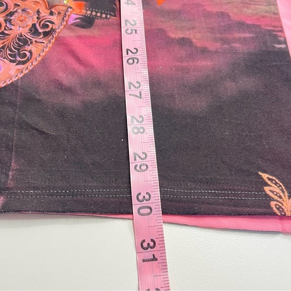 Imperfect cowgirl top western country tunic bling top 90s Y2K artsy rodeo tunic - Picture 10 of 16